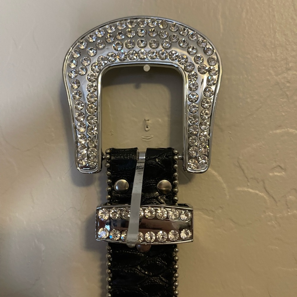 Black Embellished Belt